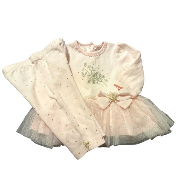 NEW!! Little Me Princess Pink Outfit Baby Girl 6 Month Never Worn Summer/Spring - Picture 6 of 6